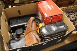 Various camera equipment.