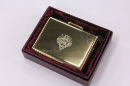 A Ritz Club folding travelling clock modelled as a briefcase, boxed.