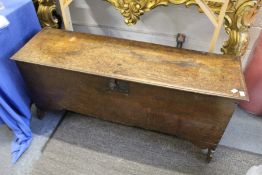 A 17th /18th century oak six plank coffer / sword chest.