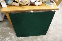 A folding Bridge table.