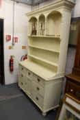 A painted pine dresser.