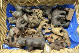 A quantity of Black Forest carved wood bears.