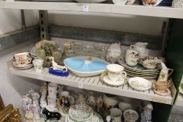 Babycham glasses and ashtray together with other items.