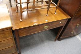 A 19th century mahogany single drawer side table.