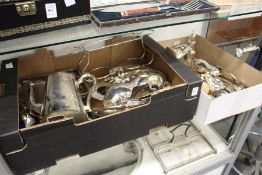 A quantity of plated wares.