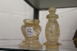 A rock crystal turned jar and cover.