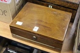 A 19th century mahogany writing box.