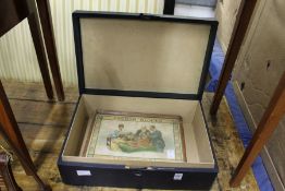 A deed box and an early jigsaw puzzle.