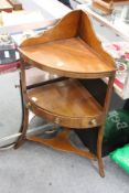A 19th century mahogany corner wash stand.