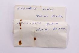 A quantity of haematite.