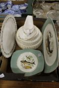 A quantity of Royal Doulton Piedmont dinner ware and a Norwegian fish serving set.