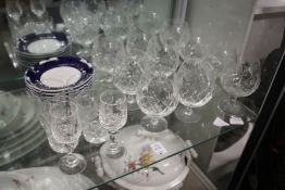 A small group of glassware and china.