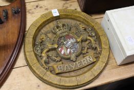 An unusual moulded wax plaque.