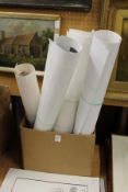 A quantity of unframed prints.