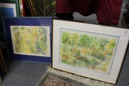 A small group of modern paintings and prints.