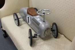 A child's racing car.