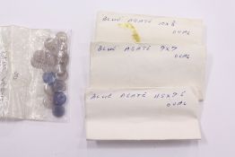 A quantity of blue agate.