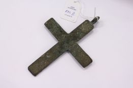 A large bronze cross.