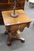 A 19th century rosewood work table.