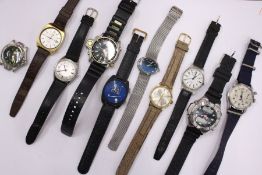 Ten assorted watches.