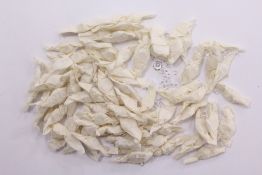 A quantity of white spinel stones.