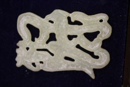 A Chinese jade amulet.