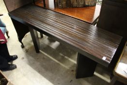 A stylish hardwood console table.