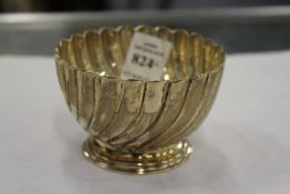 A small Victorian wrythen fluted sugar basin, London 1892.