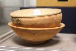 Four early Chinese bowls.