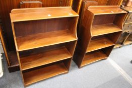 A pair of mahogany bookcases.