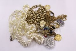 A box of costume jewellery.