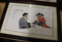 In the manner of Feng Zhang, a study of two figures.