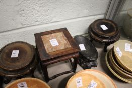 Three Chinese stands.