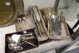 Various plated flatware.