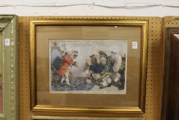 Kissing Hands or The Strangers at Court - colour print.