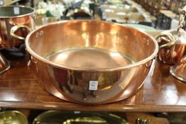 A good large copper preserve pan.