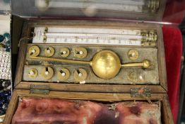 A Sikes Hydrometer, boxed.