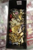 A box of costume jewellery.