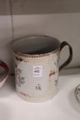 A 19th century Chinese famille rose export tankard (faults).