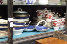 Various part dinner and tea services.