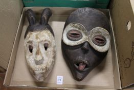 Two African masks.