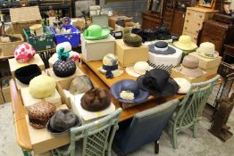 A large quantity of ladies' hats, complete with boxes, mostly by London manufacturers.