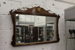 A Georgian style mahogany fretwork framed wall mirror.