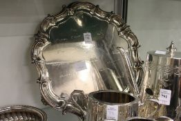 A good plated salver with engraved signatures.