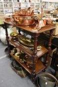 A Victorian mahogany three tier dumb waiter.