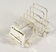 A SILVER PLATE VINTAGE CAR TOAST RACK.