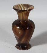 A GOOD CARVED BLUE JOHN VASE. 9ins high.