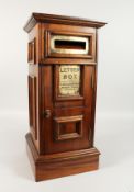 A GOOD MAHOGANY LETTER BOX. 20ins high.
