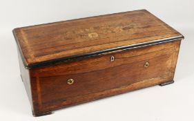 A GOOD LARGE 19TH CENTURY ROSEWOOD CASED MUSICAL BOX by NICOLE FRERES, GENEVA, No. 2797 43841,