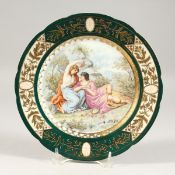 A 19TH CENTURY VIENNA PORCELAIN PLATE, 